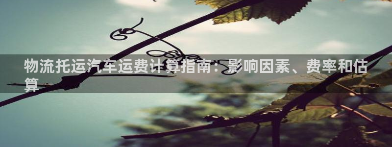 28圈怎么申请代理：物流托运汽车运费