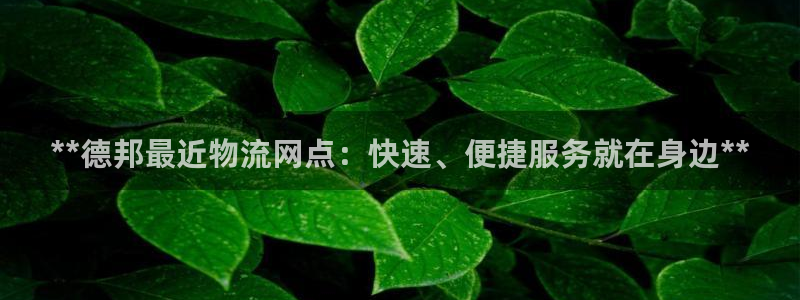 28圈注册条件：**德邦最近物流网点